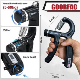 GOORFAC Hand Trainer Finger Trainer (6 Pieces) Grip Strength Training Grip Strengthener Adjustable Forearm Trainer Finger Trainer Hand Training Wrist Trainer Finger Training Device (Black-2)