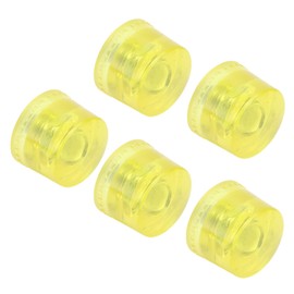 5Pcs Rubber Hammer Head Replacement, Hammer Head Replacement Rubber Hammer Head Replacement M8x1 Soft Transparent Yellow Striking Tip Accessory Set Kit (Φ30mm)