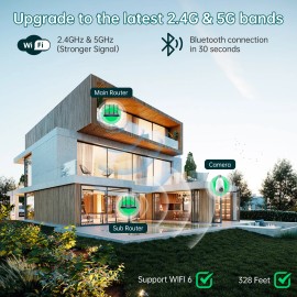 WESECUU Home Light Bulb Lamp E27 PTZ Lightbulb Security Camera Outdoor 5g/2.4ghz WiFi Bulb Camera 3MP 360 Degree CameraNetwork: wifi, Resolution: 3MP