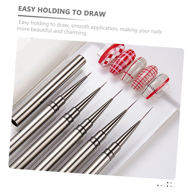 Healvian 2pcs Nail Art Brush Pen Liner Tool for Nail