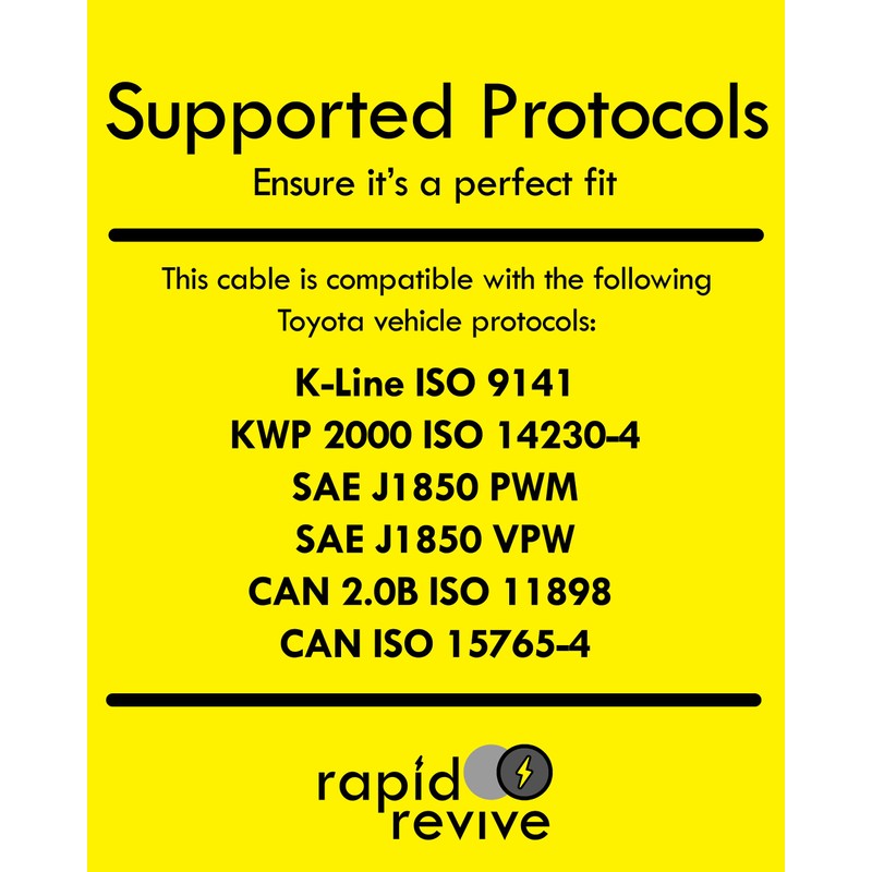 Rapid Revive – OBD2 VCI Cable J2534 Compatible With Toyota