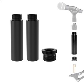 ieron Microphone Extension Pole, 2 x Microphone Stands, 5/8 Extension Tubes with 1 x 3/8 to 5/8 Adapter for Table and Arm Stands