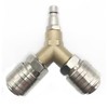 Compressed Air Y Splitter 2-Way Quick Coupling System Metal Design