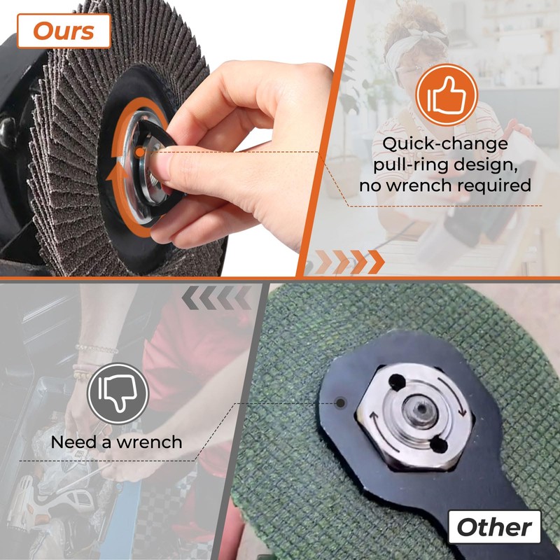 XLOCK 3PCS Quick Change Nut for 5/8''-11 Thread Angle Grinders