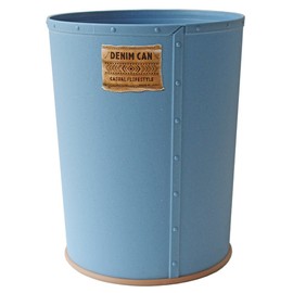 Yawata Kasei Way-be DENIM CAN Dust Box, With Ring, L, 15L, Blue