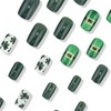 St. Patrick's Day Lucky Clover Press on Nails Green Glitter