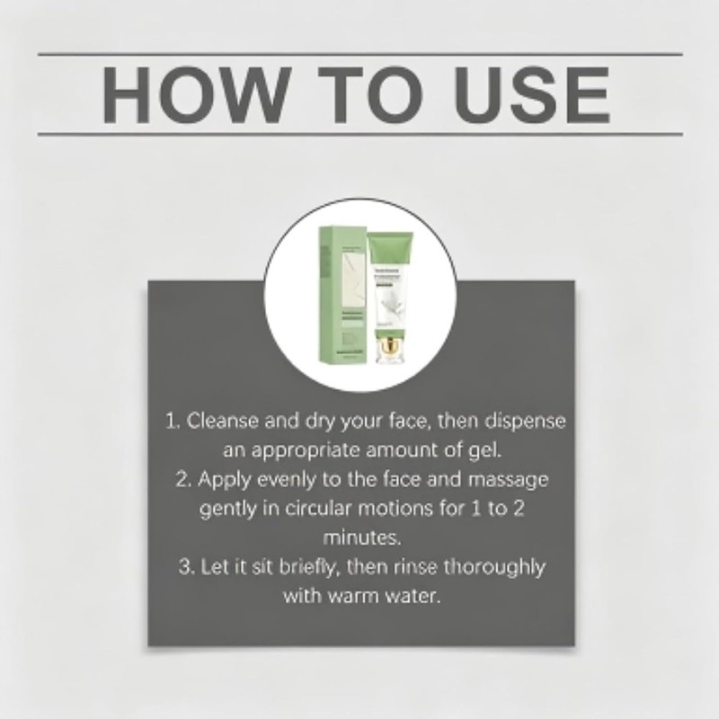 Gel Exfoliante Facial con Té Verde y Triple Enzima, Hidratante