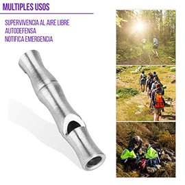 ORZEL Silbato de Emergencia - Silbato de Supervivencia para Defensa Personal, Silbato Potente Deportivo para Entrenamiento, Campismo y Rescate, Alerta Decibel para Ayuda Self Defense Whistle Llavero