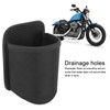 Motorcycle Water Cup Holder Black Drainage Holes Plug in Fixed