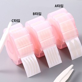 Convenient roll type 360 ​​sheets of double eyelid tape that doesn't show off - C type - curved / 티 안나는 쌍꺼풀 테이프 편리한 롤형 360매 - C타입-곡선형