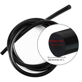 MLMUPX Silicone Vacuum Hose Automotive,3mm 4mm 5mm 6mm 8mm 10mm Inner Diameter High Performance Vacuum Lines Kit,high Temp Silicone Tubing,black (Black, 1/8"(3mm)+Tube Cutter-10Feet)