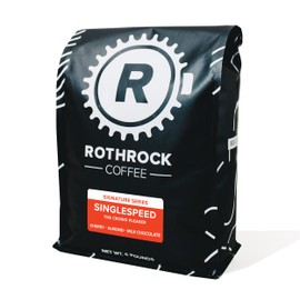 Rothrock Coffee - Singlespeed - Medium Roast - Whole Bean Coffee - For Espresso, Drip Brew, French Press & More - Versatile Roast - Fruity, Chocolatey & Nutty Notes - 5 lb Bulk Bag