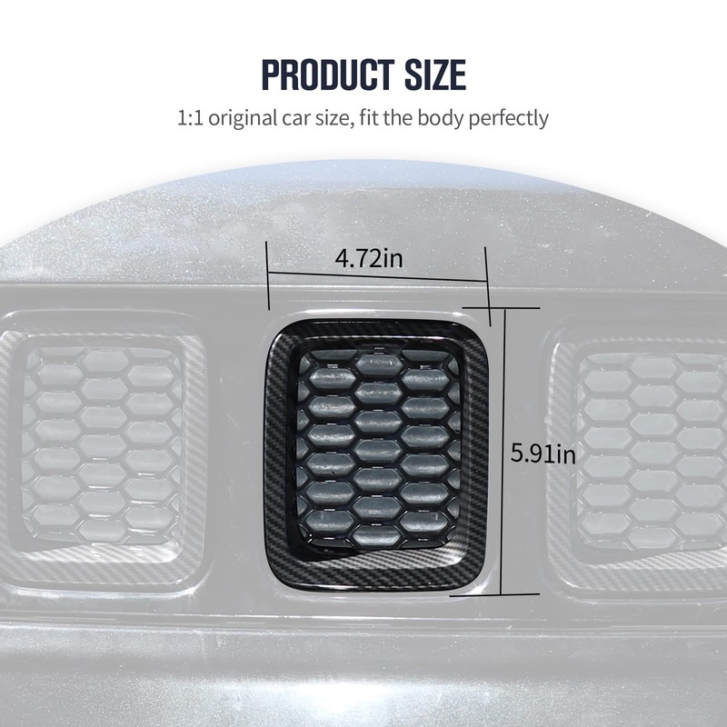 JeCar Rejilla Inserts ABS Front Grill Cover Exterior Accesorios para