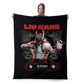 Mortal Kombat Silk Touch Throw Blanket – Liu Kang for The Shaolin, Ultra-Soft Fleece, Plush & Lightweight, 40 x 50