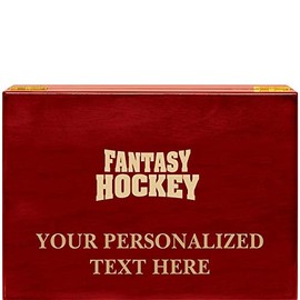 Crown Awards Fantasy Hockey Rosewood Humidor Gift, Customize with Your Own Text Engraving