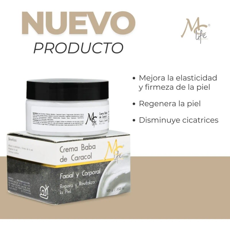 Life Crema Baba Caracol Firmeza Anti Cicatrices