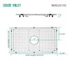 Serene Valley Sink Bottom Grid 24-9/16" X 14-7/16", Centered Drain