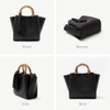 VITAFELICE Inb-90032p Women's 2-Way Mini Bag with Bamboo Handle, coffee