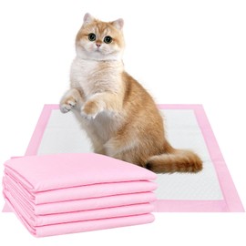 Dogs and Puppy Pee Pads with Leak-Proof Design and Quick-Dry Surface, 5 Pack Pink Disposable Pads for Incontinence Adults, 24 x 24 Inch Super Absorbent Waterproof for Dogs Potty Training