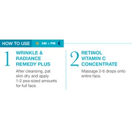 MD Complete Wrinkle Retinol Duo| Professional Dermatologist Skincare Includes Wrinkle & Radiance Remedy PLUS 1.0 fl oz and Retinol Vitamin C Concentrate with Retinol and Vitamin C 0.5 fl oz Set of Two