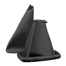 Gear Stick Gaiter and Handbrake Gaiter Compatible with Opel Corsa C Year of Manufacture 2000-2006 Car Accessories Interior Gear Knob Gear Lever Cover Gear Lever Cover Set Made of Genuine Leather in