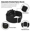 BISONSTRAP Nylon Watch Bands 20mm, Adjustable Braided Loop Straps for
