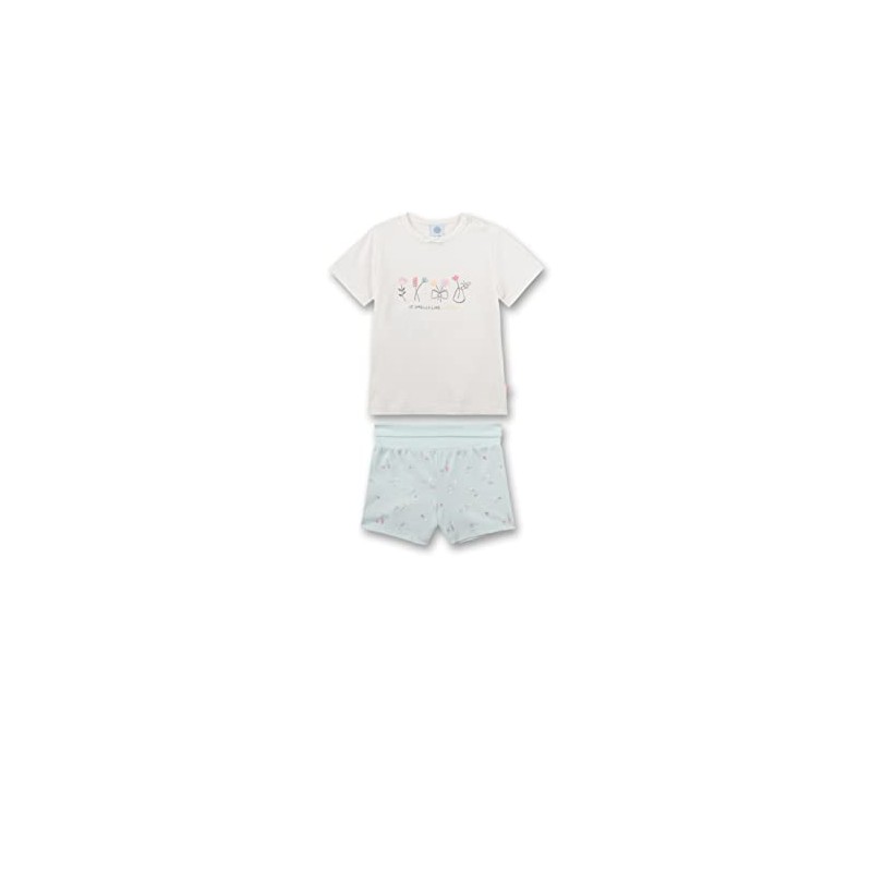 Sanetta Baby Girls Toddler Pyjamas, White Pebble