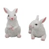 1 Pair Bunny Rabbit Ornaments Decorations Resin Art Craft Animal
