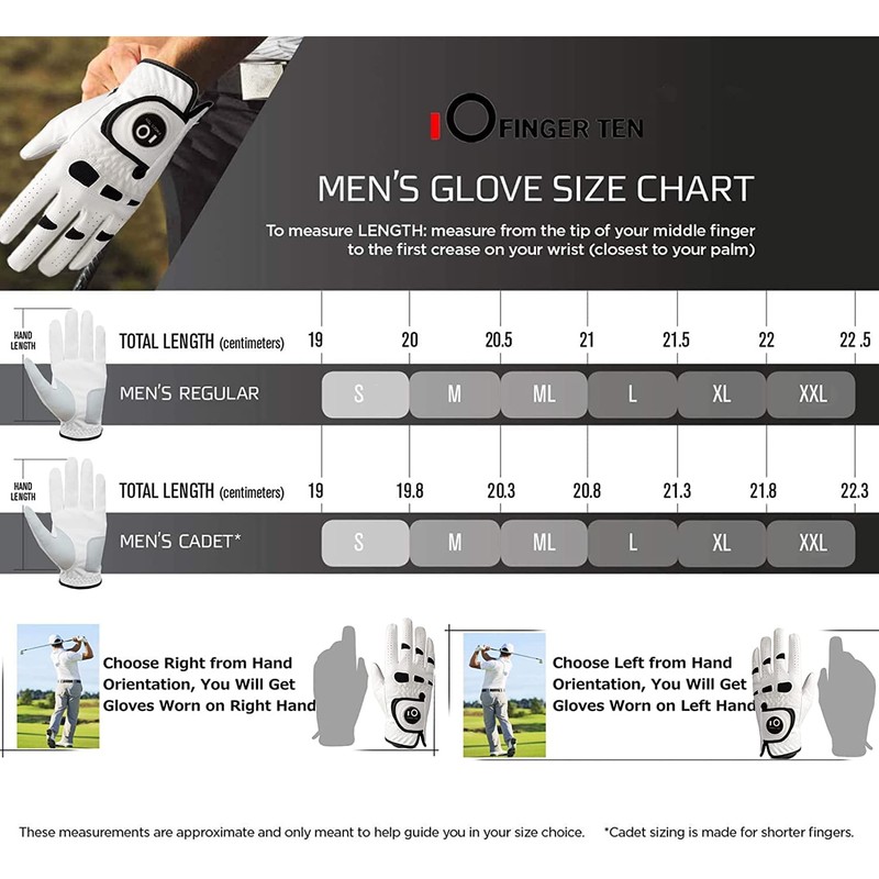 AXKAL Golf Glove Men Left Hand Right Leather With Ball