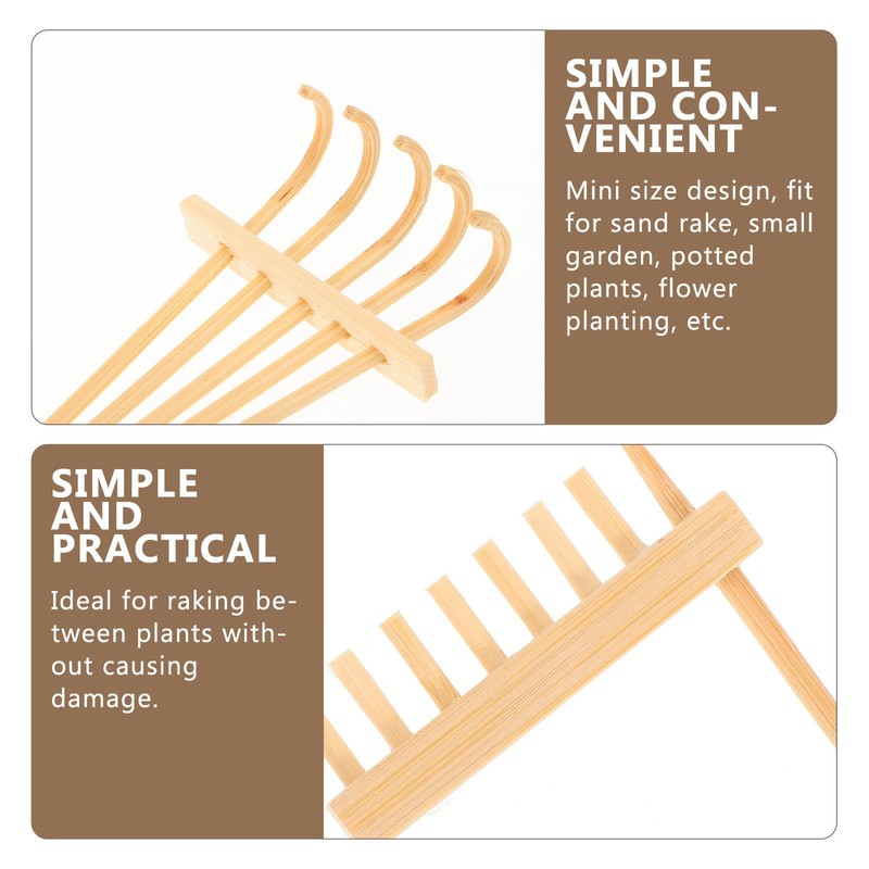 Healifty 6pcs Zen Garden Accessories Mini Zen Garden Rake Bamboo