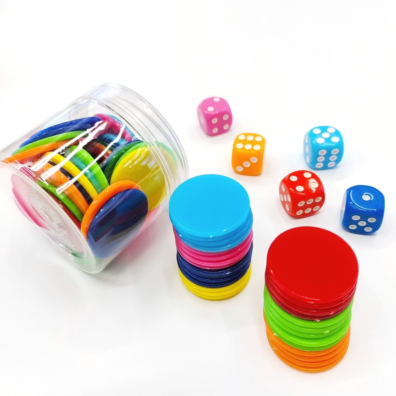 400pcs Learning Counters Chips Round Colorful 3cm Diameter Smooth Multifunctional
