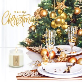 4 Pack Candles for Home Scented, Lavender Candles Gifts Set for Women 14oz 100 Hour Long Lasting Candles, White & Amber Jar Candles, Birthday, Christmas, Valentine