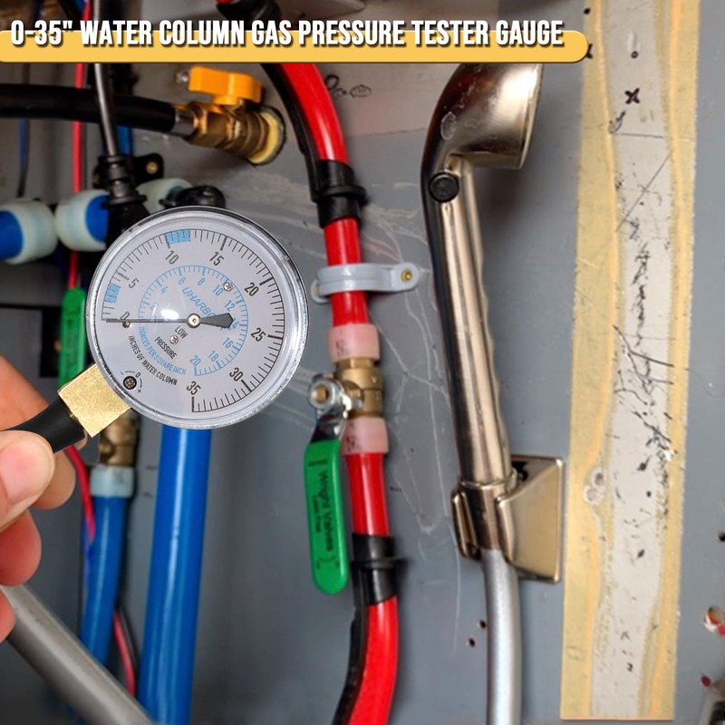 Manometer Gas Pressure Tester, Manometer LP Gas Pressure Tester Gauge