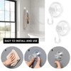 12 Pcs Suction Cup Hooks for Shower, Clear Shower Suction