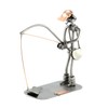 Steelman24 I Nuts and bolts sculpture Fisherman With Personal Engraving