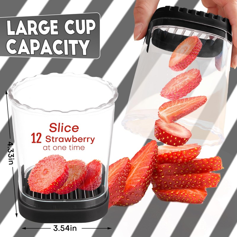 Creative Strawberry & Fruit Slicer - Detachable Cutter with Push