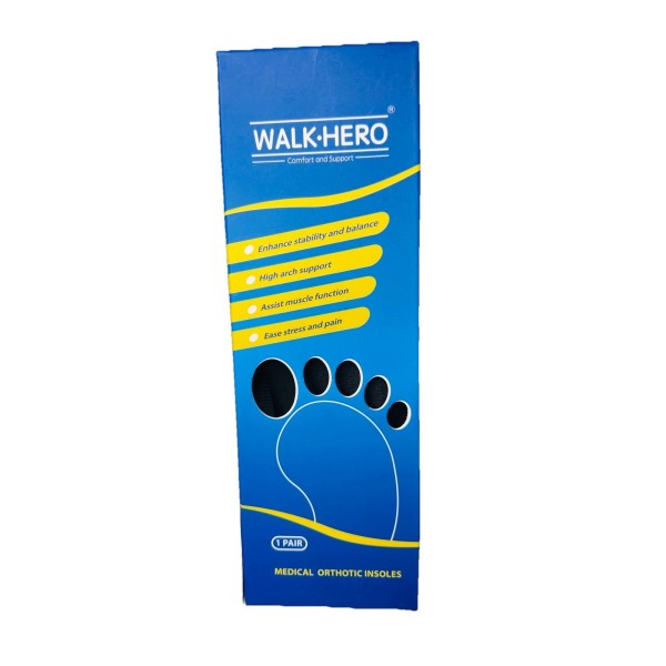 WALK HERO NEW WALK HERO Medical Orthotic Insoles MENS 4-4.5