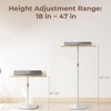 POLESTO Portable Laptop Floor Stand, Bedside/Sofa Table with Height Adjustable