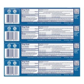 Pasta Dental Arm & Hammer Peroxicare 4 Pack 170 gr (Total 680 gr) Ayuda al cuidado de las encias, Con Bicarbonato De Sodio Y Peróxido, Limpieza Profunda, Encías Más Saludables Y Aliento Refrescante