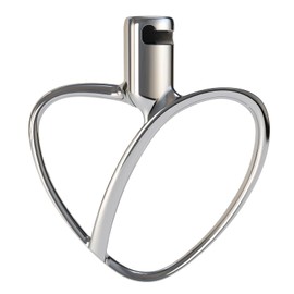 Stainless Steel Flat Beater for KitchenAid 4.5-5 QT Tilt Head Stand Mixer, Polished Kitchenaid Paddle Attachment No Coating, Heavy Duty Kitchen Aid Mixers Accessories Dishwasher Safe by GEFT