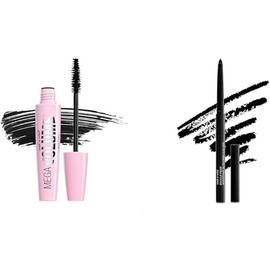 wet n wild Mascara Mega Volume 0.21 Ounce and Breakup Proof Eyeliner Waterproof 16-Hour Wear Black