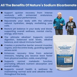 Nature’s Sodium Bicarbonate Organic Use Aluminum Free Baking Soda. No Chemical Pure Baking Soda Powder For Health & Wellness. Sodium Bicarbonate 1lb