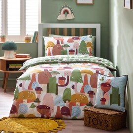 little furn. Funguys Mushroom Duvet Cover Set - Single - Multicolour