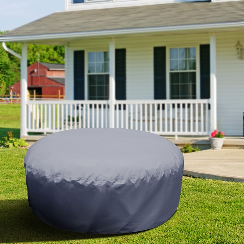 Adnee 85×27.5 Inch Round Hot Tub Full Cover Cap Protector