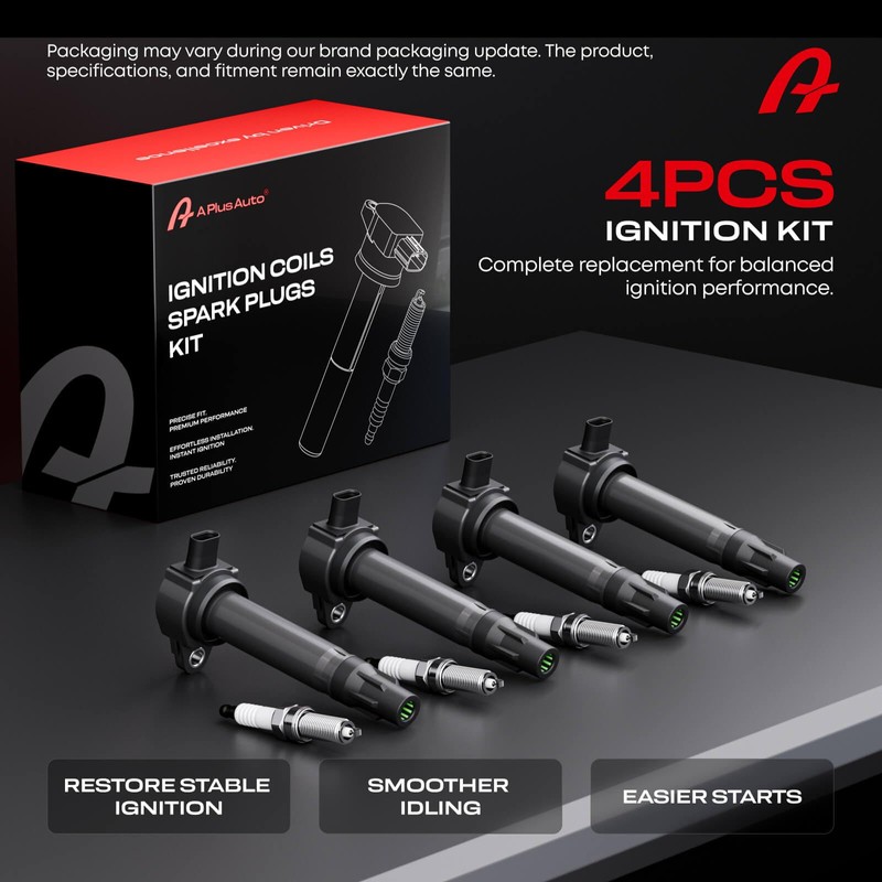 A Plus Auto Ignition Coil Spark Plugs Pack for Jeep