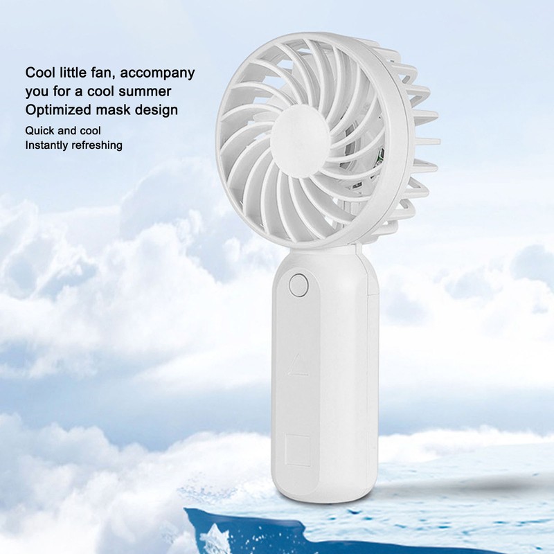 Handheld Fan 5V 3 Levels Wind Adjustment USB Charging Grille