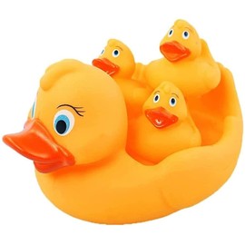KOKSI Rubber Duck Family Bath Swimming Toys for Baby Toddler Bath, Pool Large & Small Duckies Bathtime Game Joy, Set of 4