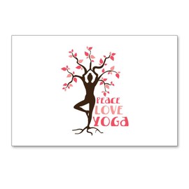CafePress PEACE LOVE YOGA Postcards (Package of 8), 6"x4" Glossy Print Note Card