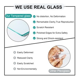 ccdcc 16x20 Poster Frame Set of 2, 16 x 20 Wood Picture Frames with Mat for 11x14, Wooden Photo Frame with Tempered Glass Cover for Wall Mounting Display, Black