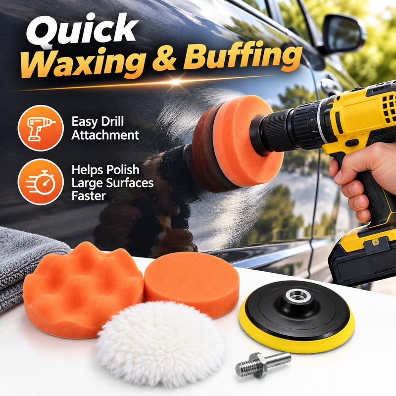 Car Polishing Pad Kit for Auto Detailing – 5-Piece Foam